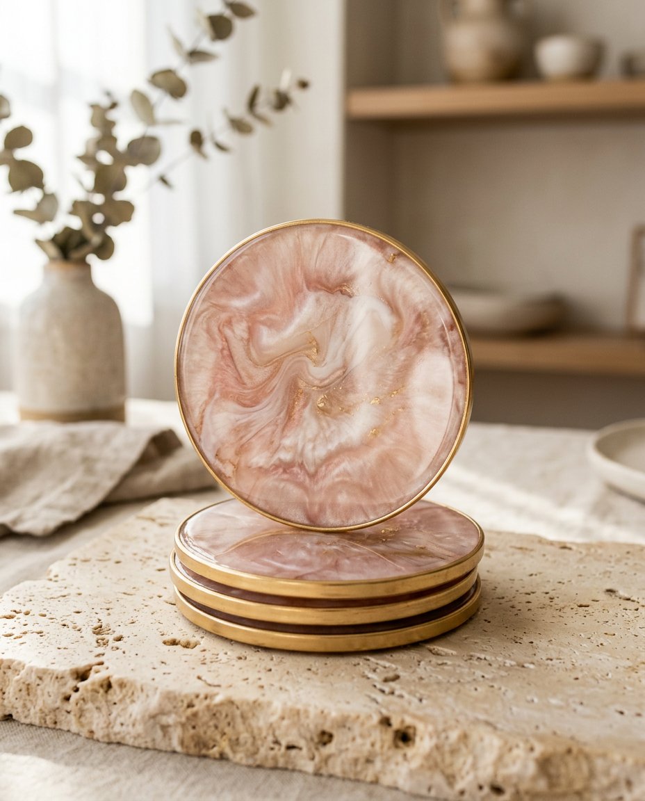 Handmade resin coasters